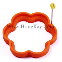 Hot Selling FDA Food Grade Silicone Egg Ring, Silicone Egg Ring with Handle